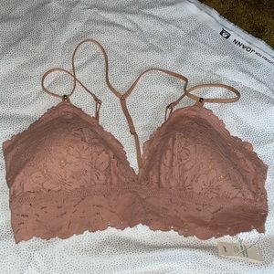 Aerie NWT lace strappy bralette LG removable pad